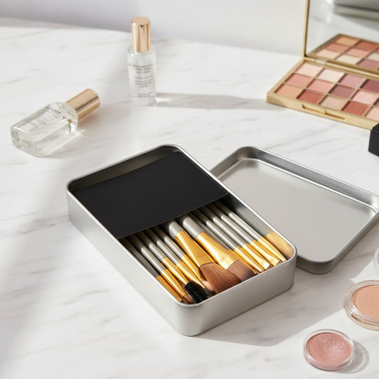 12-Piece Make Up Brush with Metal Box Set