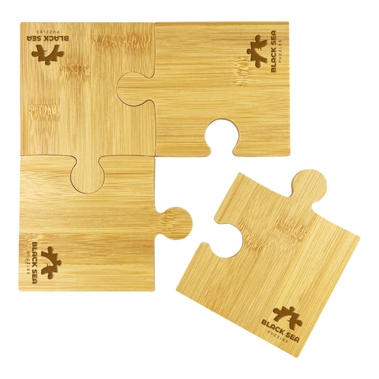 Puzzle Bamboo Coaster Set of 4