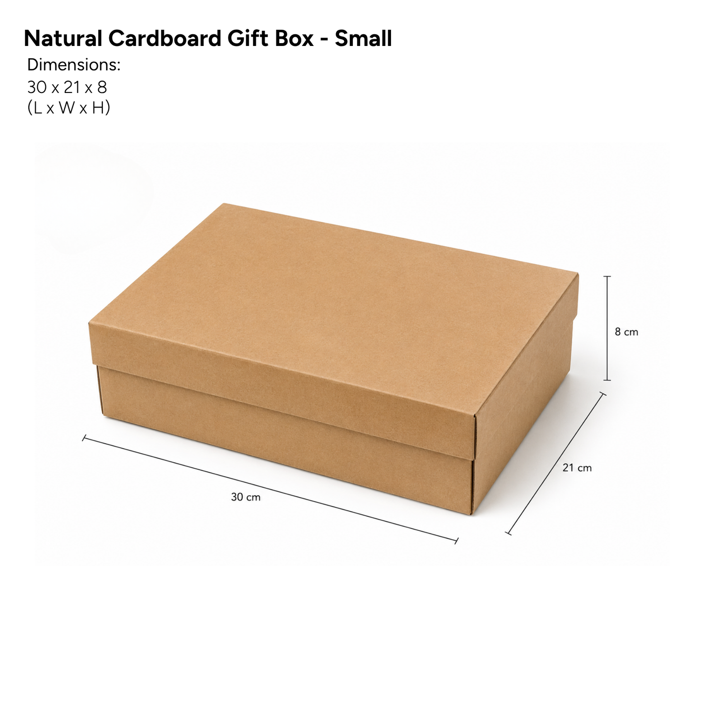 Natural Cardboard Gift Box - Small