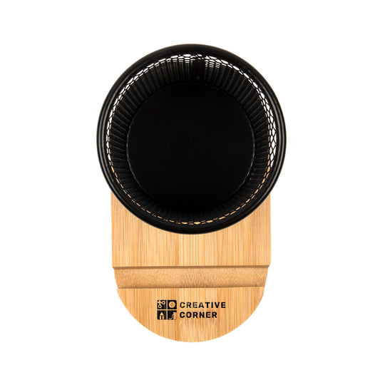 Bamboo Pen Tidy Phone Stand
