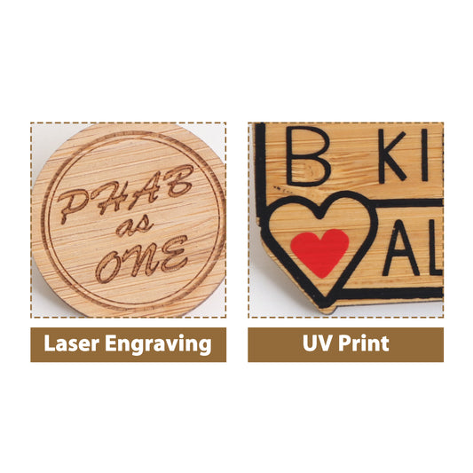 Custom Shaped Bamboo Pin