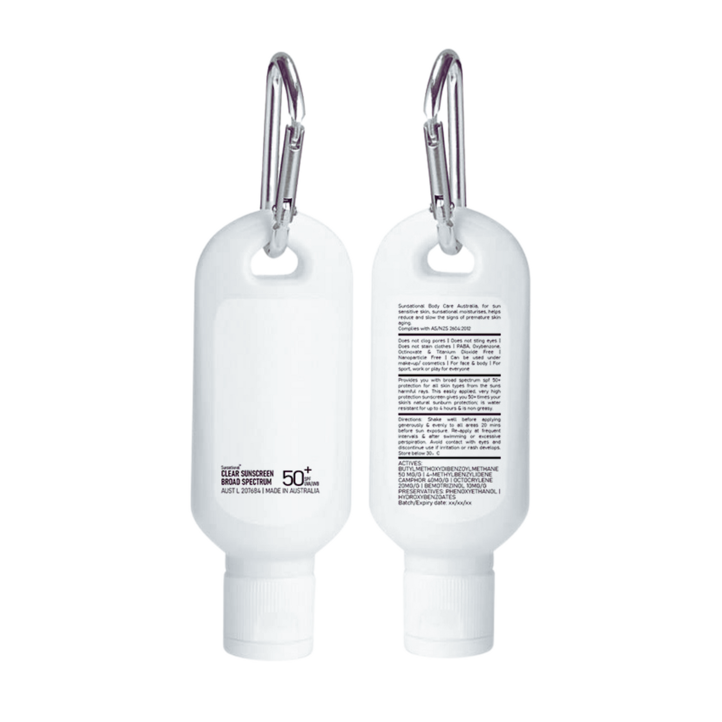 SPF50 Sunscreen Lotion With Carabiner - 60ml