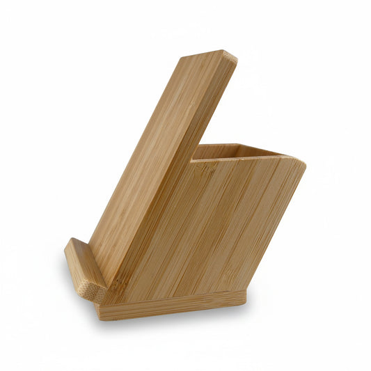 Bamboo Mobile Stand and Pen Holder