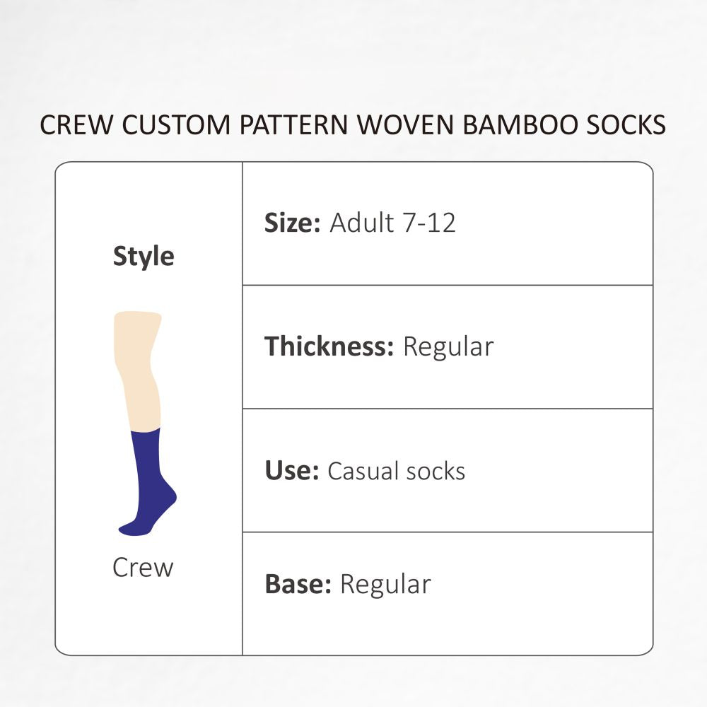 Crew Woven Bamboo Socks