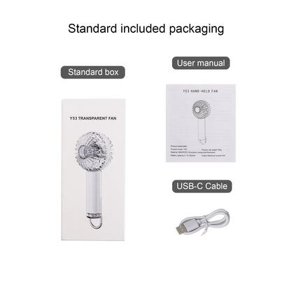 Transparent Fan with LED Light
