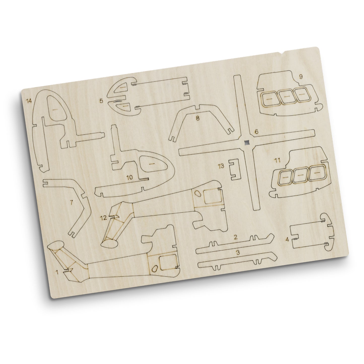 BRANDCRAFT Helicopter Wooden Model