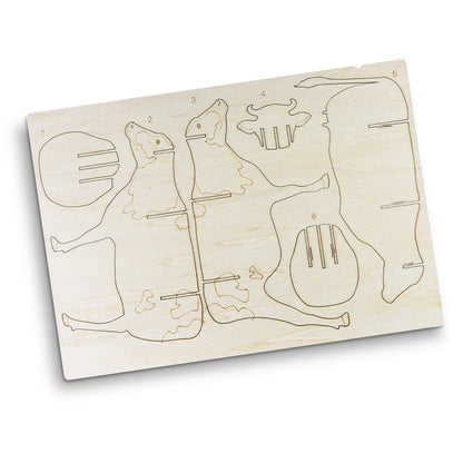 BRANDCRAFT Cow Wooden Model