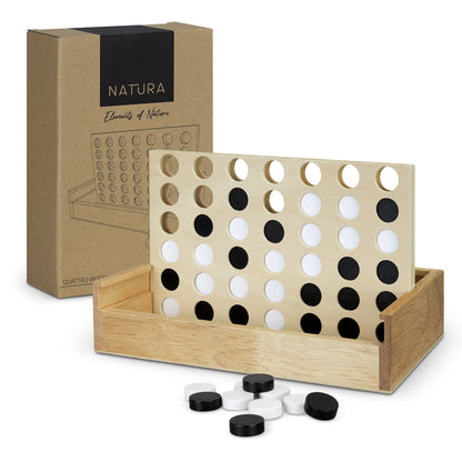 Custom NATURA Quattro Wooden Four-in-a-Row Game