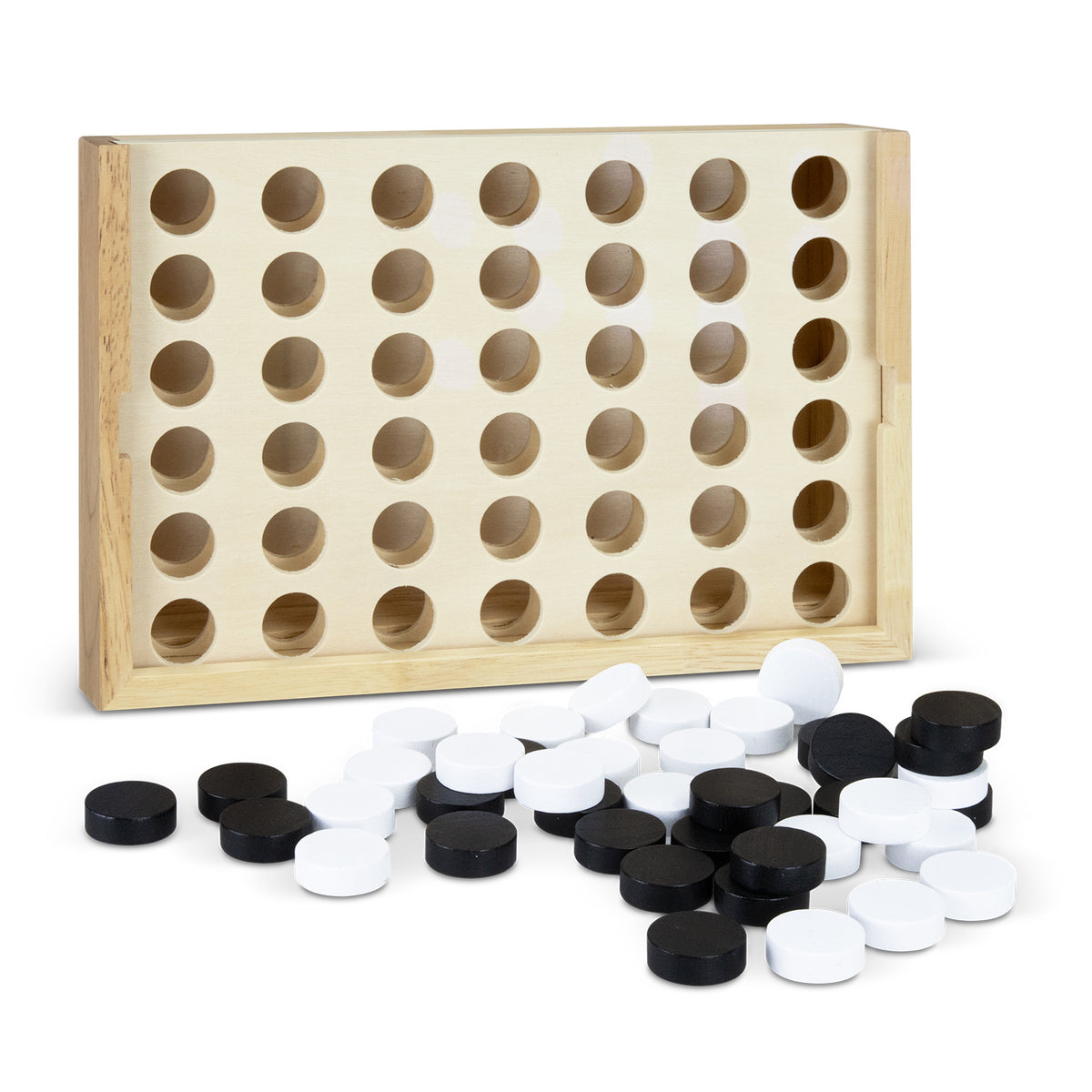 Custom NATURA Quattro Wooden Four-in-a-Row Game