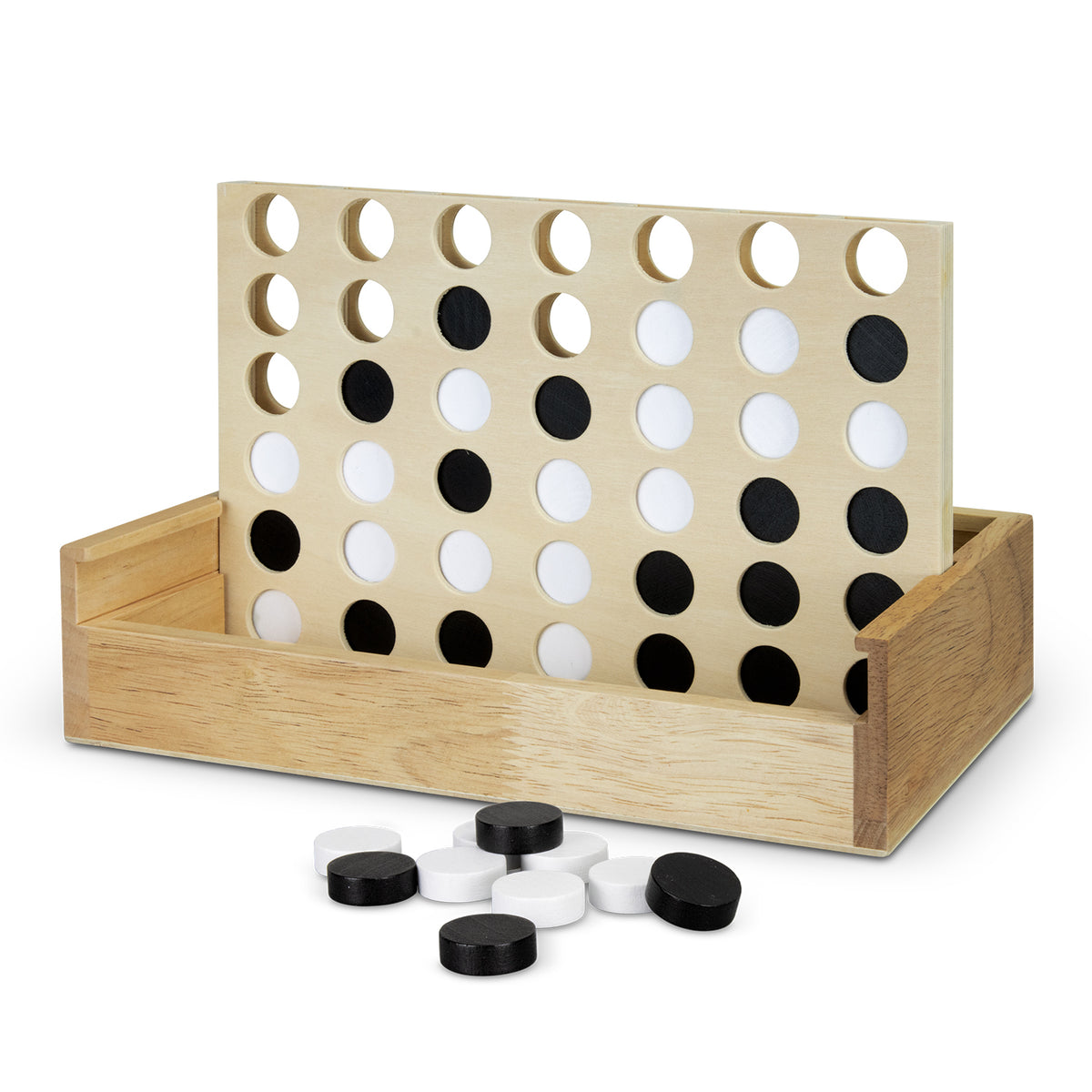 Custom NATURA Quattro Wooden Four-in-a-Row Game
