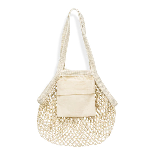 Cotton Mesh Foldaway Tote Bag - Small