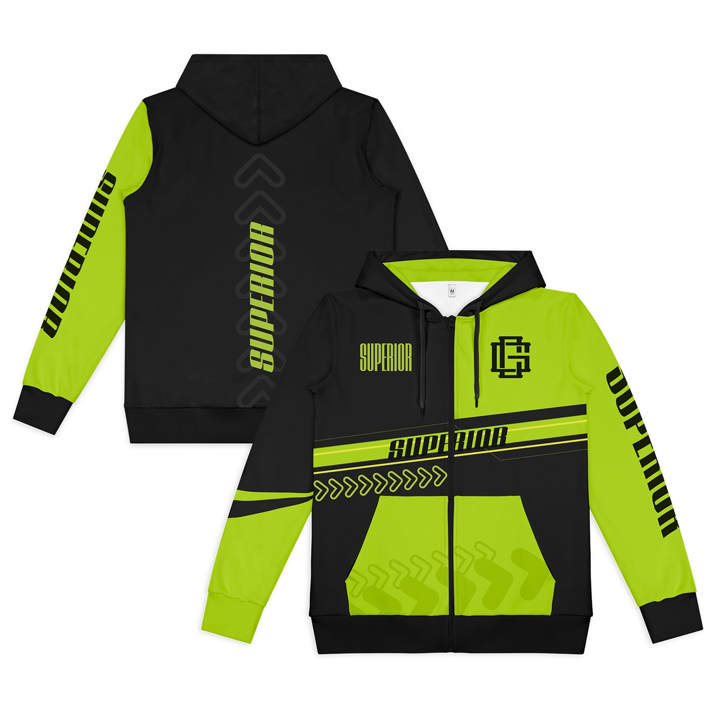 Custom Mens Active Zipped Hoodie
