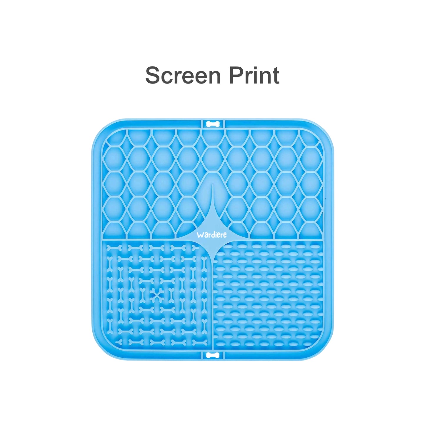 3-Section Dog Enrichment Lick Mat - 15.5 x 15.5 cm
