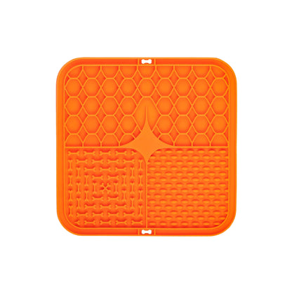 3-Section Dog Enrichment Lick Mat - 15.5 x 15.5 cm