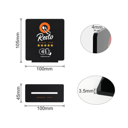 NFC Acrylic Menu Stand