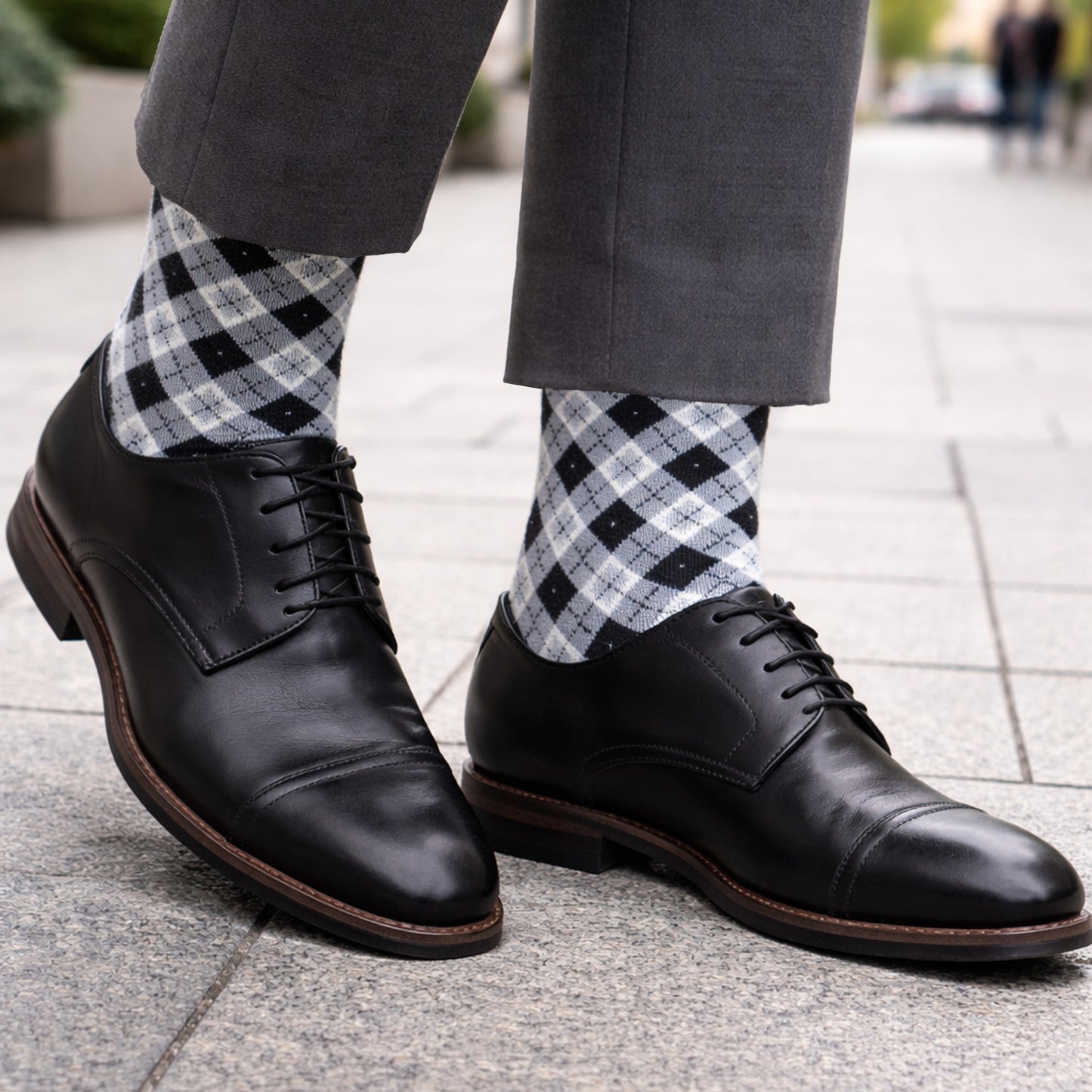 Crew Custom Pattern Woven Bamboo Socks - With Towel Bottom