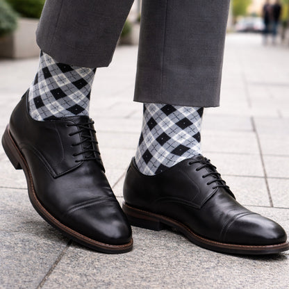 Crew Custom Pattern Woven Bamboo Socks - With Towel Bottom