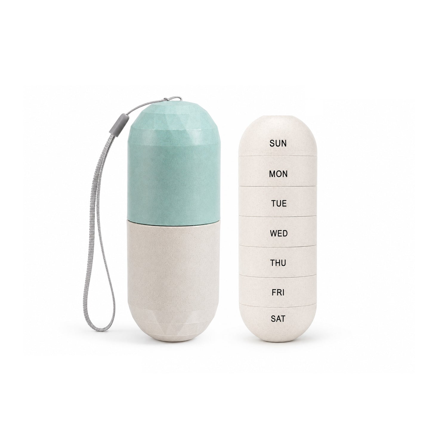 Wheat Straw Capsule Shape Pills Organiser