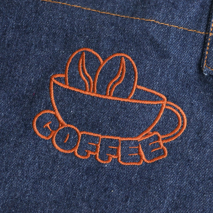 Poly-Cotton Denim Full Bib Apron With Neck Strap