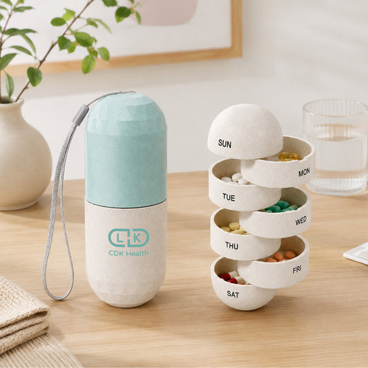 Wheat Straw Capsule Shape Pills Organiser