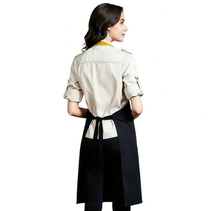 Poly-Cotton Canvas Full Bib Apron With Colour Neck Strap