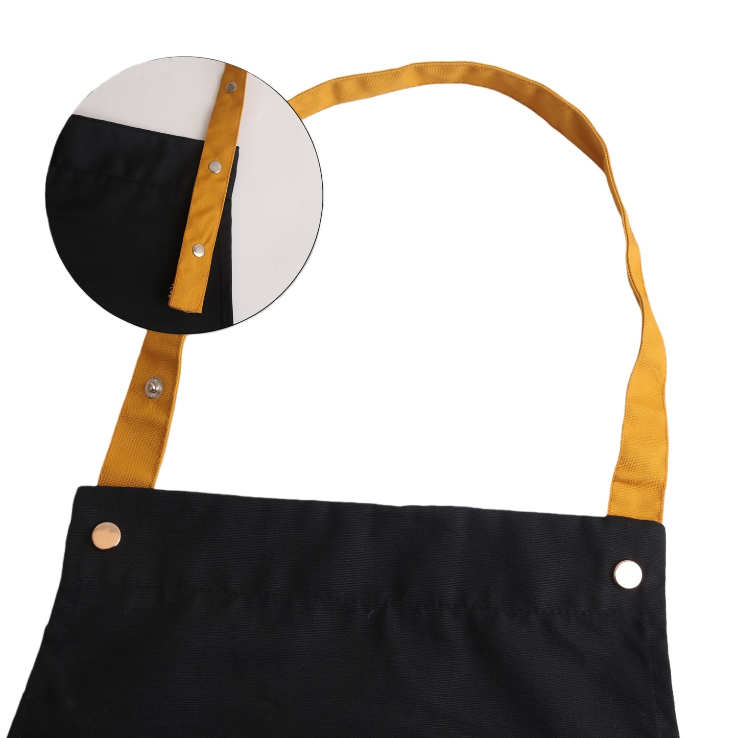 Poly-Cotton Canvas Full Bib Apron With Colour Neck Strap
