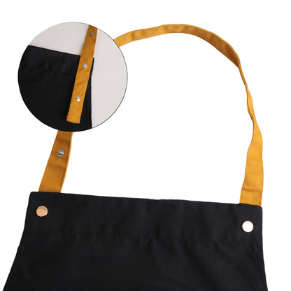 Poly-Cotton Canvas Full Bib Apron With Colour Neck Strap