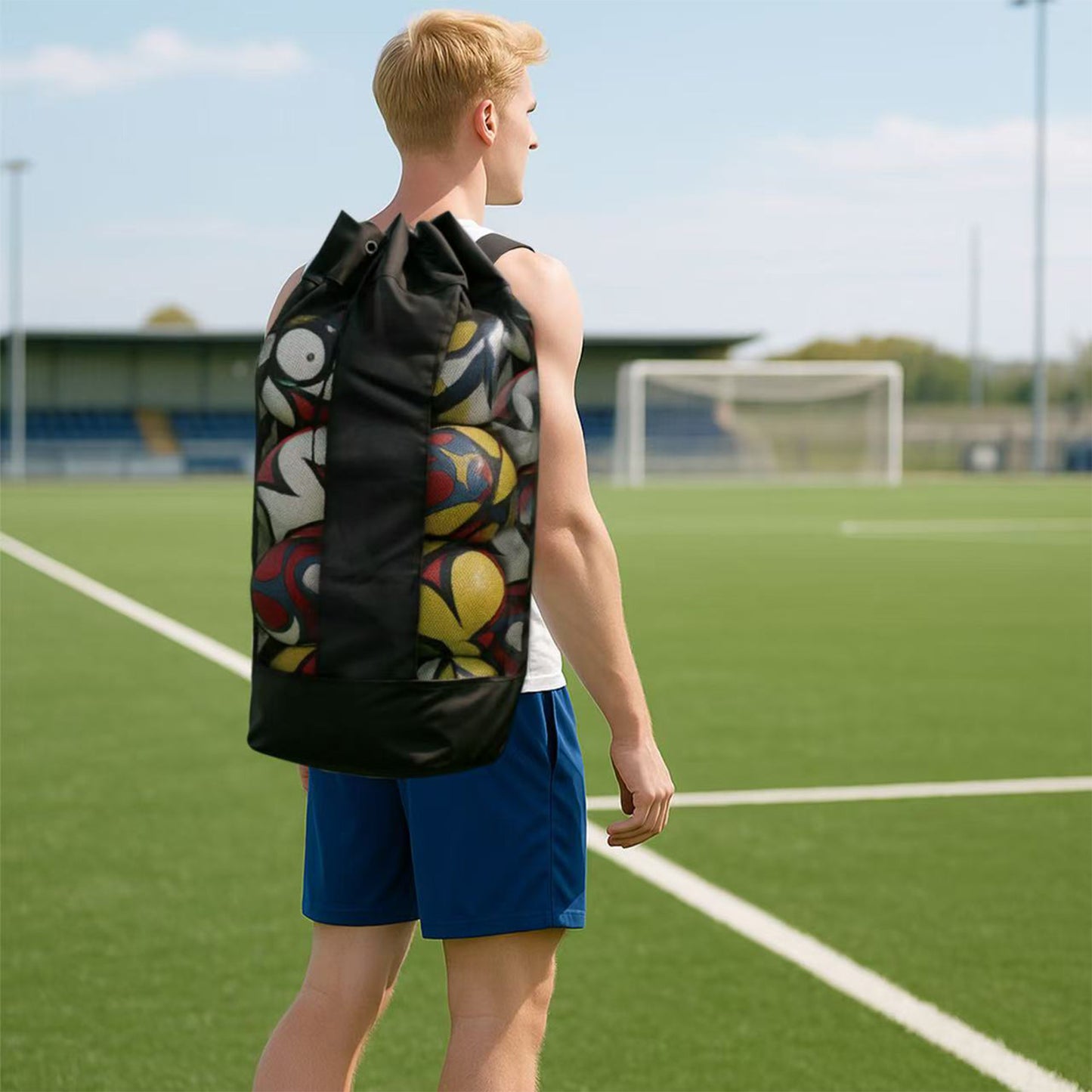 Large Drawstring Mesh Ball Bag