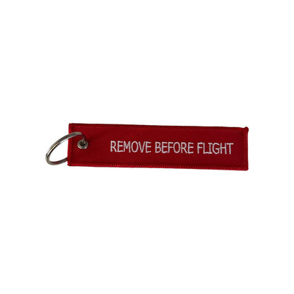 Logo Branded Remove Before Flight Key Chain