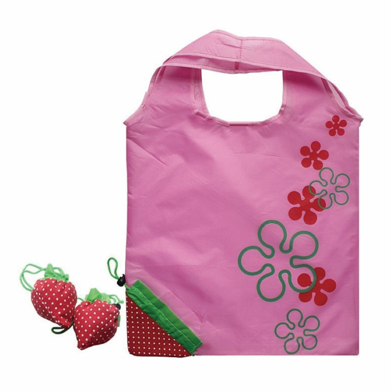 Strawberry Foldaway Shopping RPET Bag