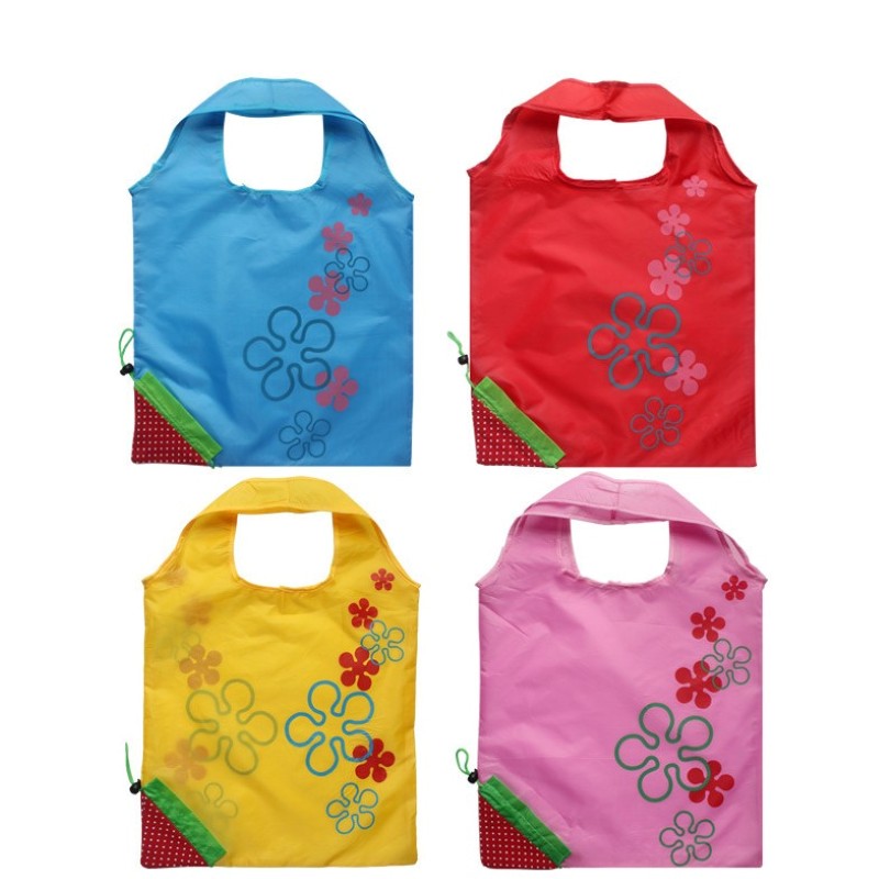 Strawberry Foldaway Shopping RPET Bag