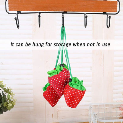 Strawberry Foldaway Shopping RPET Bag