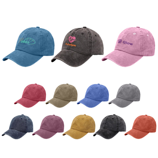 6 Panel Vintage Washed Baseball Cap