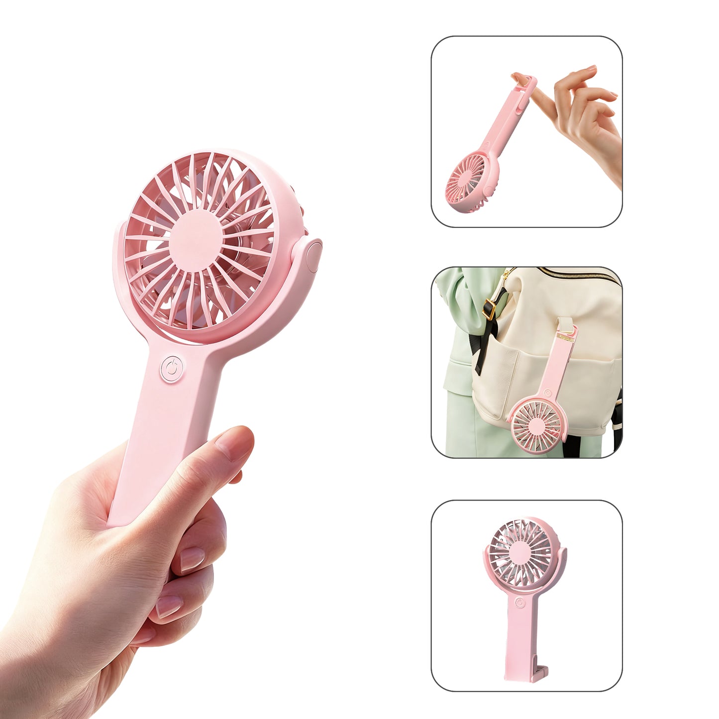 Hook Handheld Fan with 180° Adjustment Angle