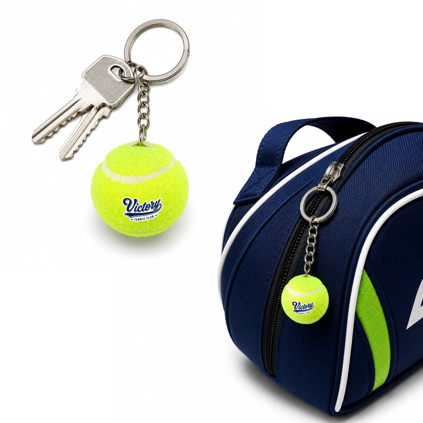 Tennis Ball Keyring