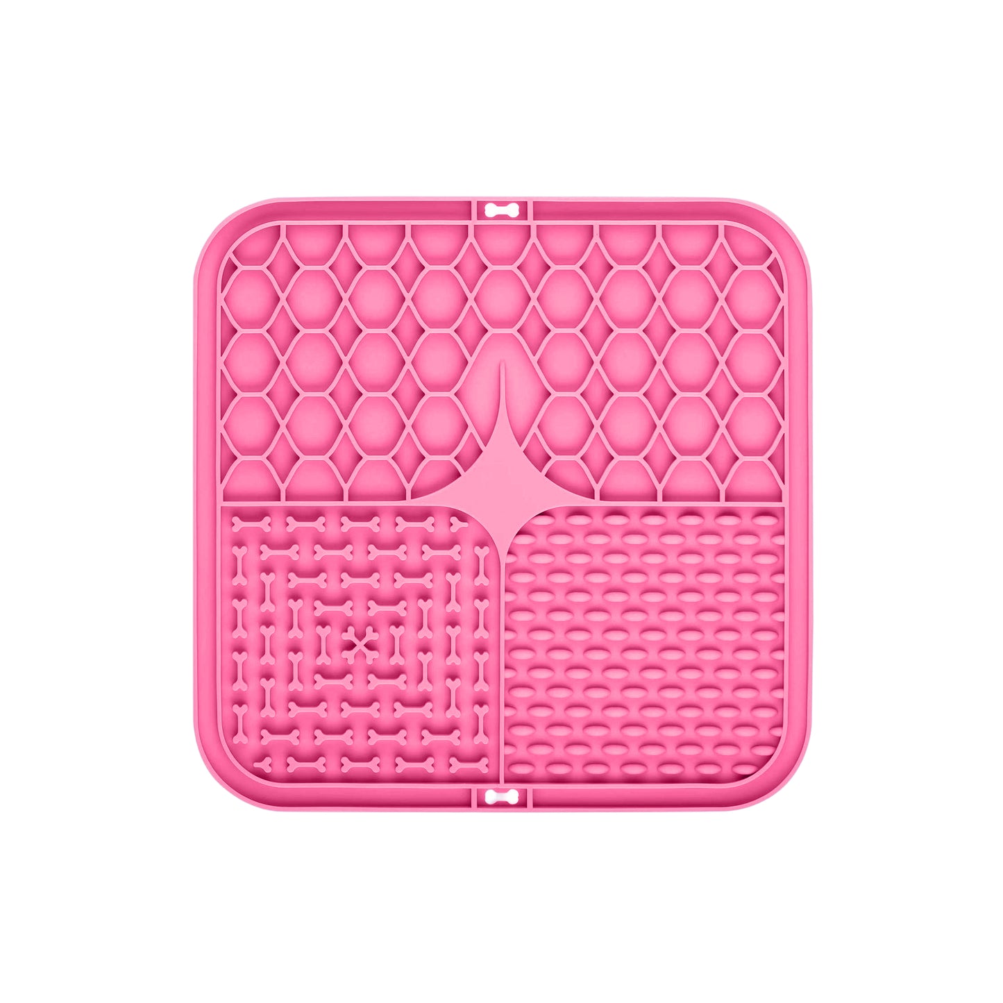 3-Section Dog Enrichment Lick Mat - 15.5 x 15.5 cm
