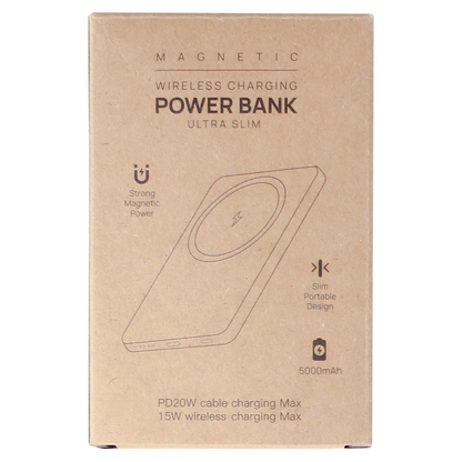 Slim Metal Magnetic Power Bank 5000 mAh