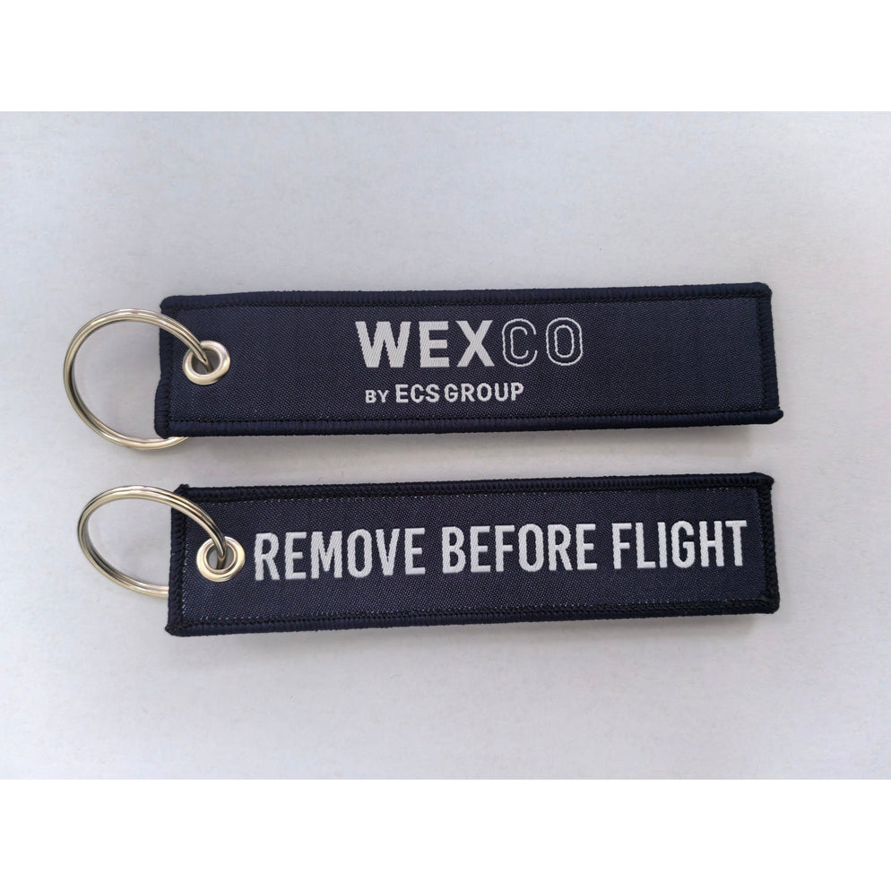 Logo Branded Remove Before Flight Key Chain