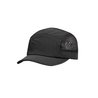 5 Panel Short Brimmed Mesh Running Cap