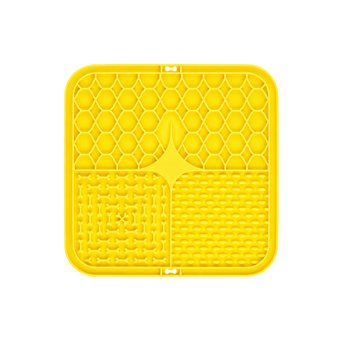 3-Section Dog Enrichment Lick Mat - 15.5 x 15.5 cm