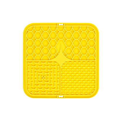 3-Section Dog Enrichment Lick Mat - 15.5 x 15.5 cm