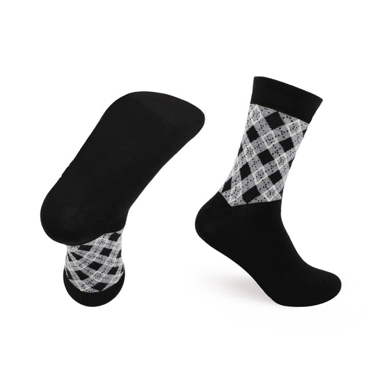 Crew Custom Pattern Woven Bamboo Socks - With Towel Bottom