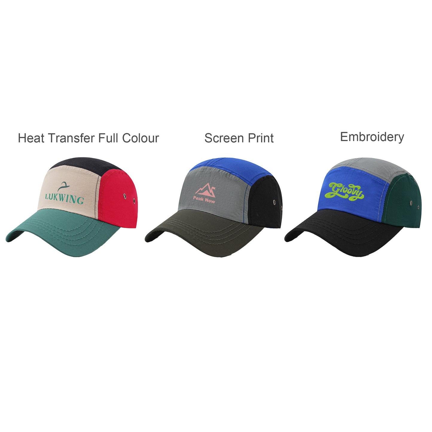 Lightweight 5 Panel Flat Bill Cap