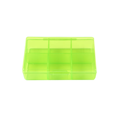 Square Six Compartment Pill Box