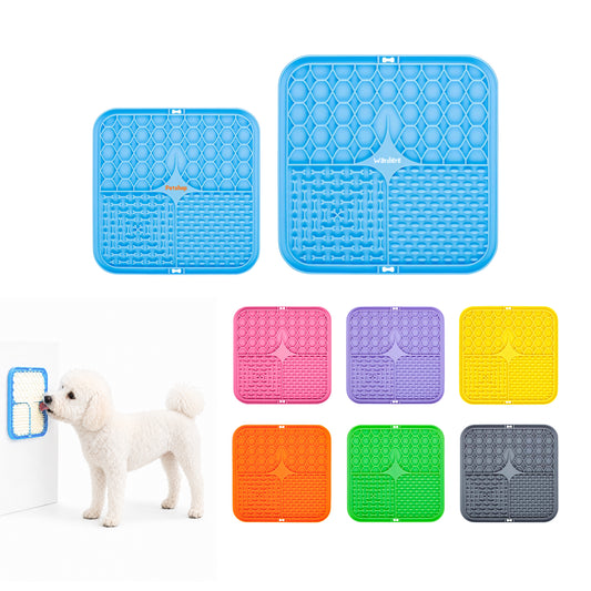 3-Section Dog Enrichment Lick Mat - 15.5 x 15.5 cm