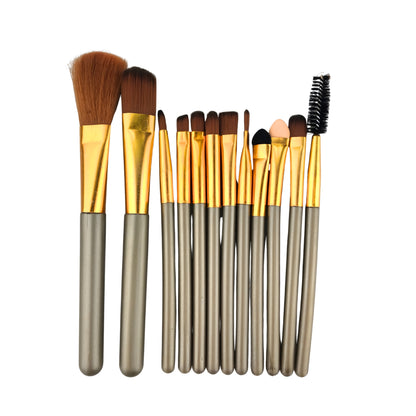 12-Piece Make Up Brush with Metal Box Set