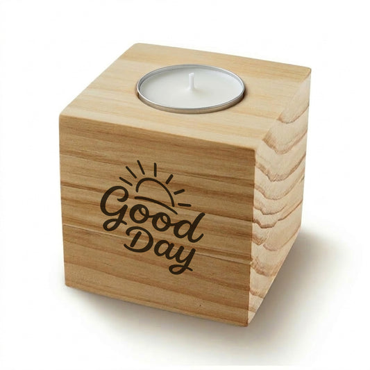 Wood Cube Candle
