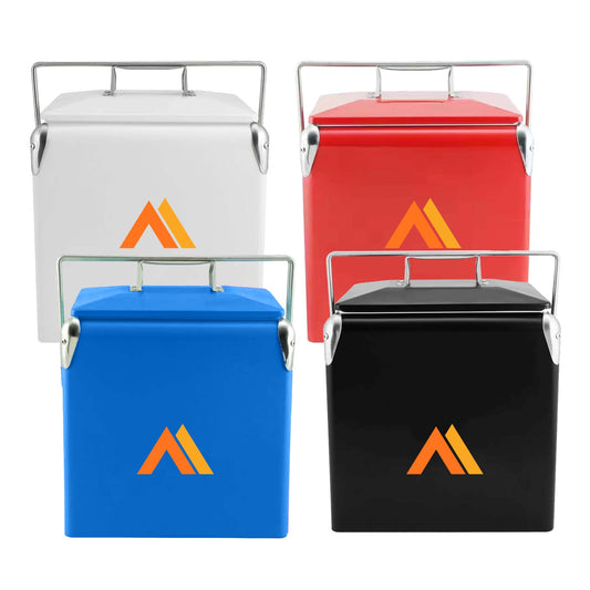 Retro Metal Ice Cooler Box 13L