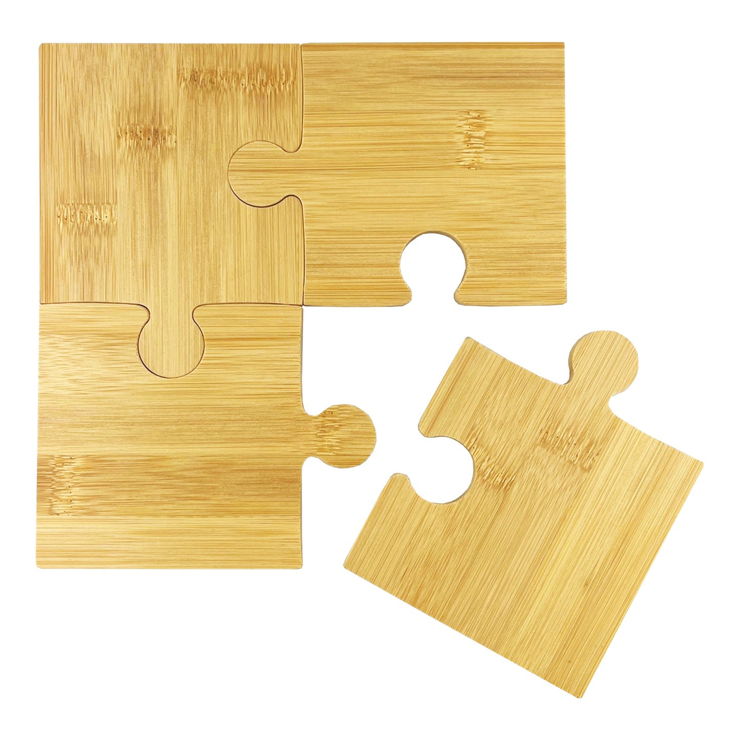 Puzzle Bamboo Coaster Set of 4
