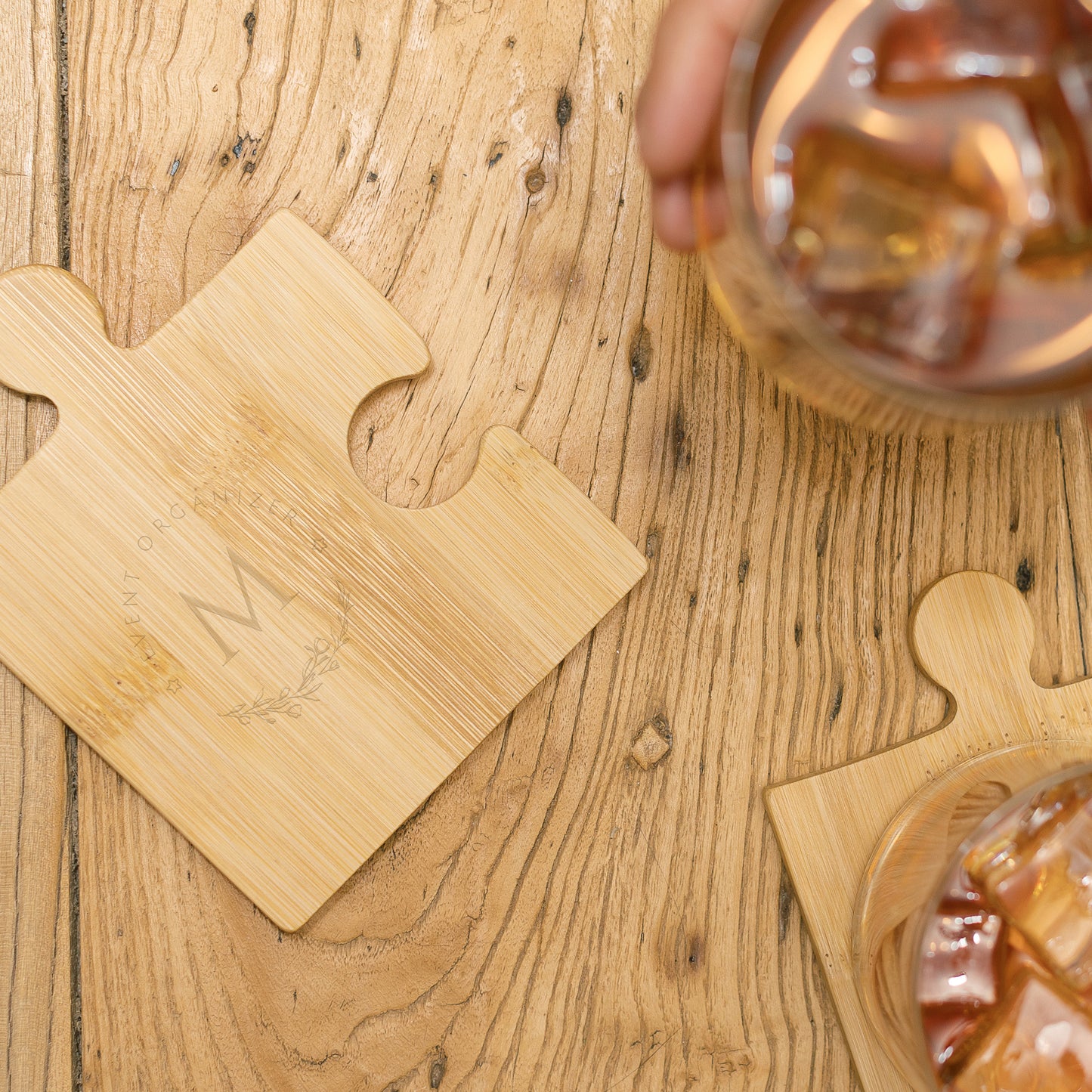 Puzzle Bamboo Coaster Set of 4